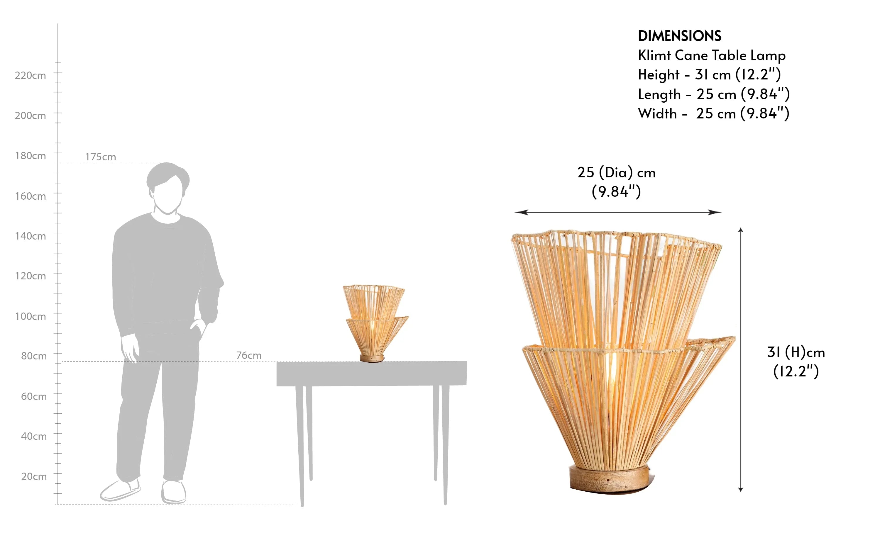 Klimt Aesthetic Beautiful Cane Table Lamp Light For Side Table Or Office