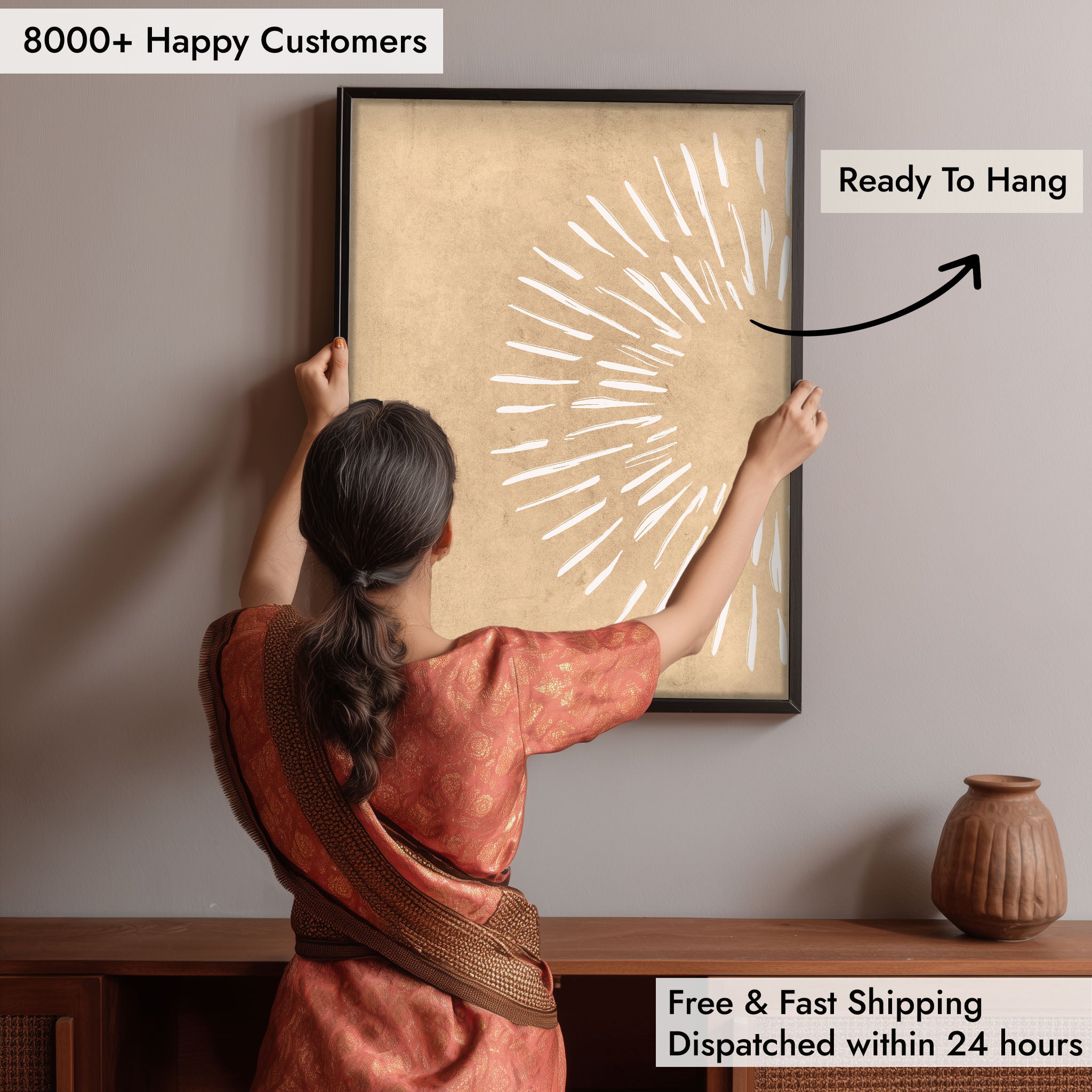 Burst – Abstract Energy Wall Painting