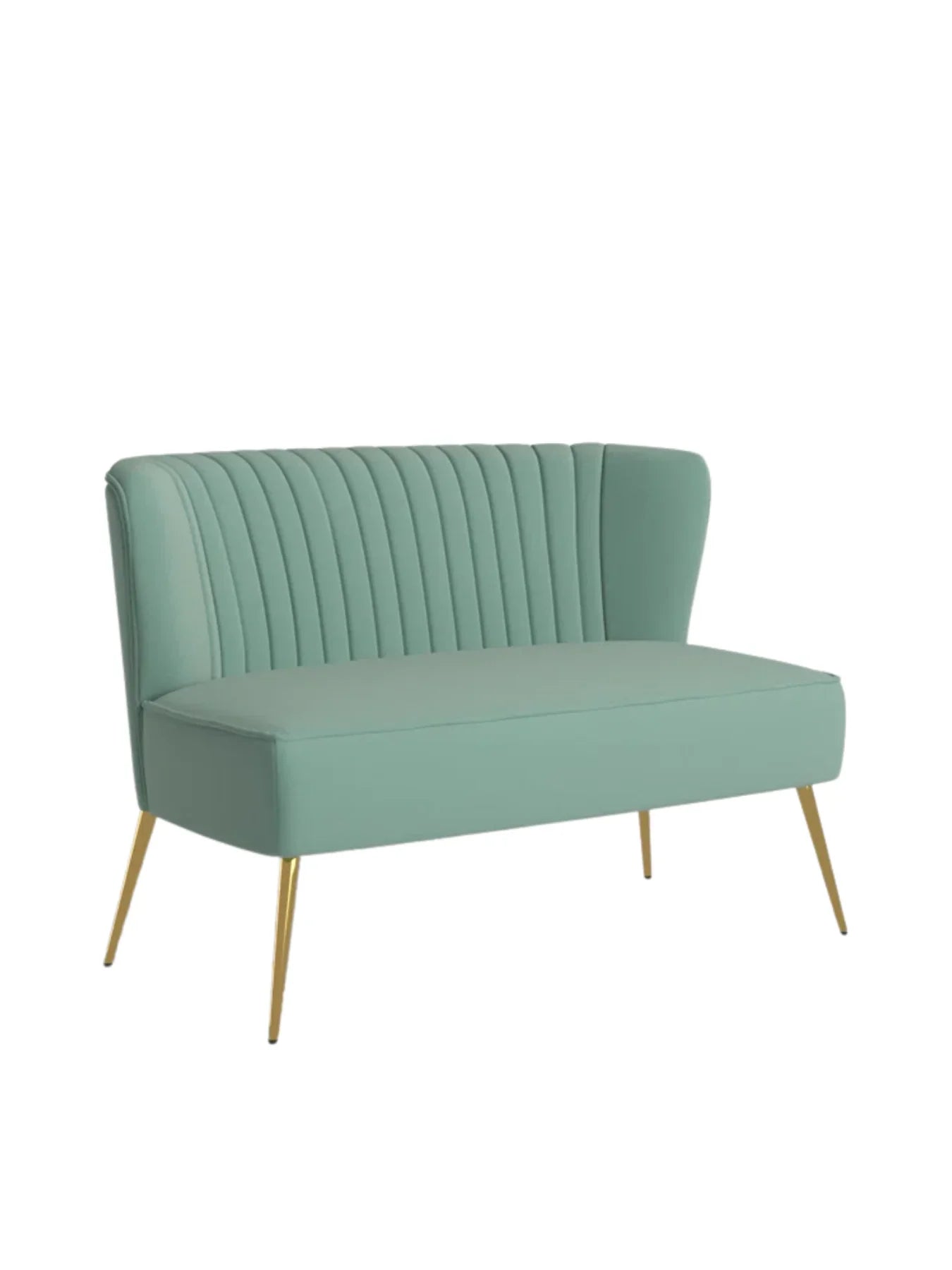 Velvet 2-Seat Armless Loveseat