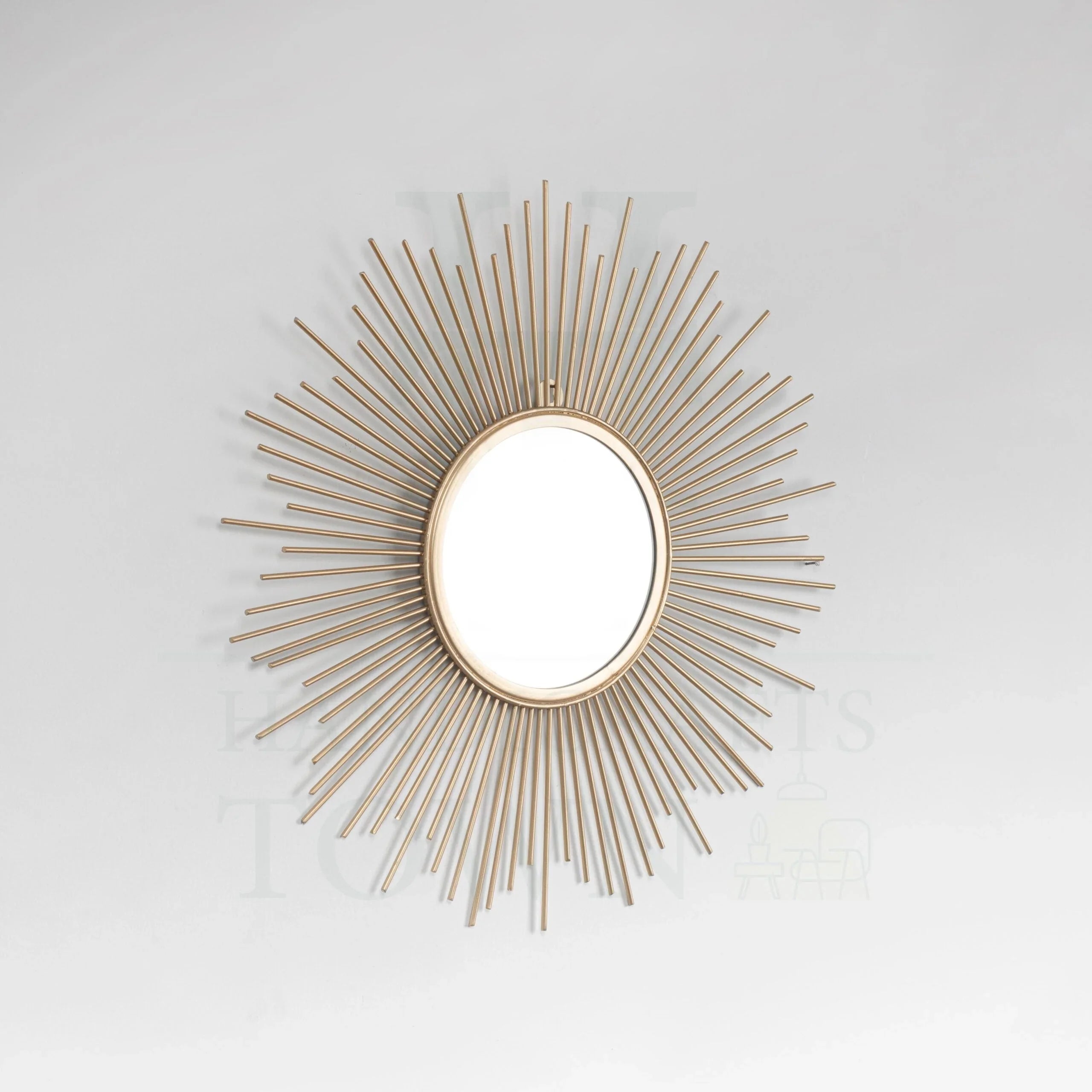 Sunburst Designer Wall Mirror | Elegant Circular Accent Mirror for Home Decor