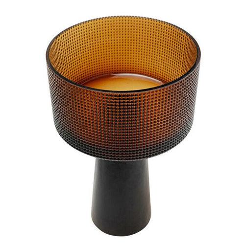 Ebony Stout Glass Flower Vase | Dark Brown Decorative Vase for Flowers | Decorative Flower Pot