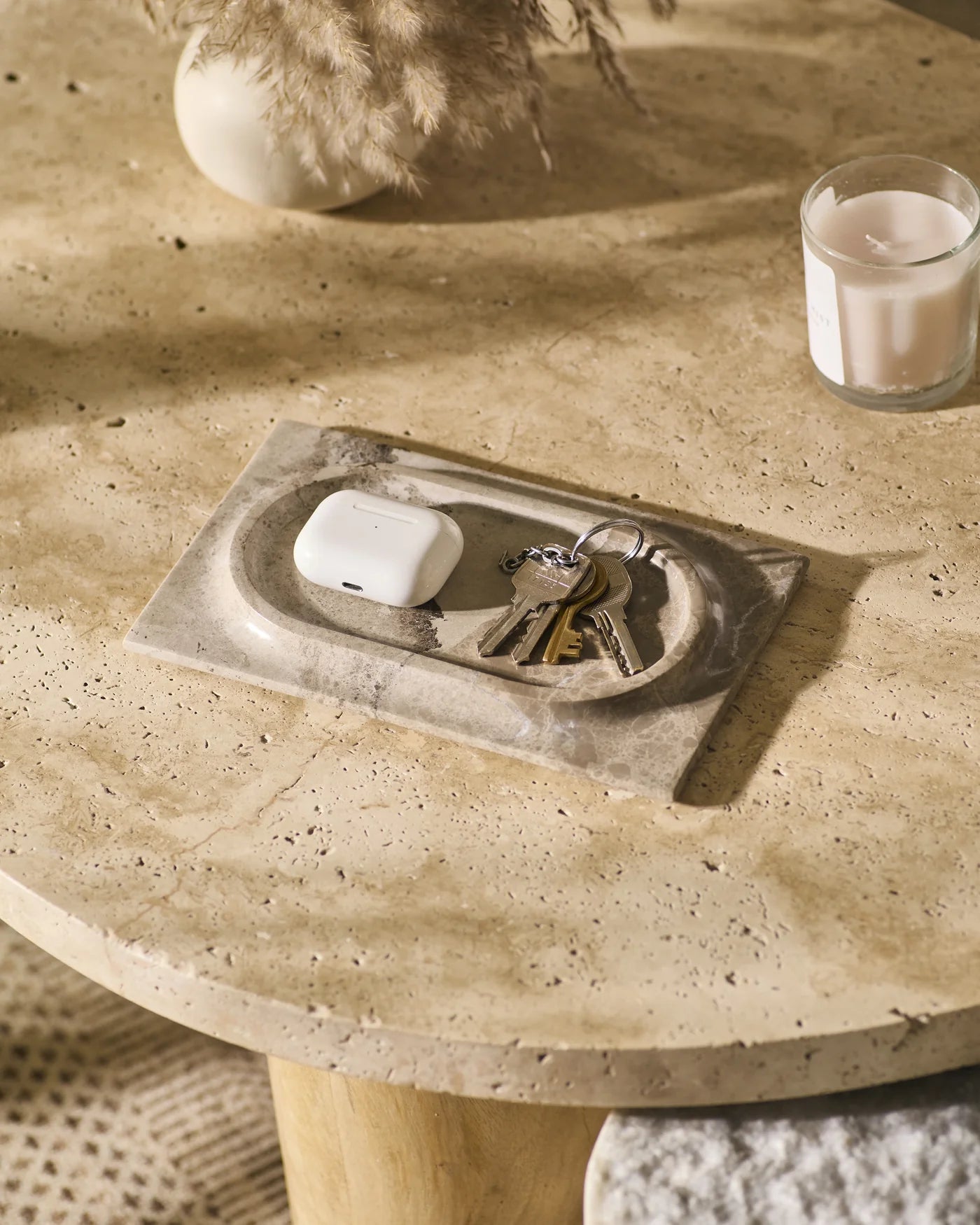 Mesa Marble Tray - Brown