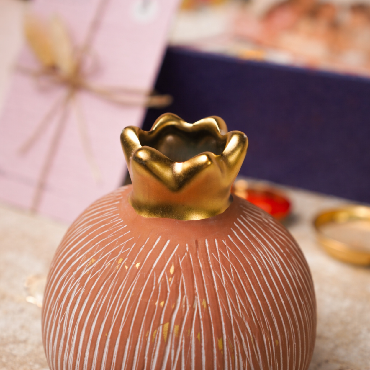 Pink Pomegranate Rakhi Gift Hamper