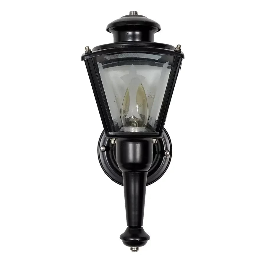 Carriage Vintage Black Steel Outdoor Wall Light