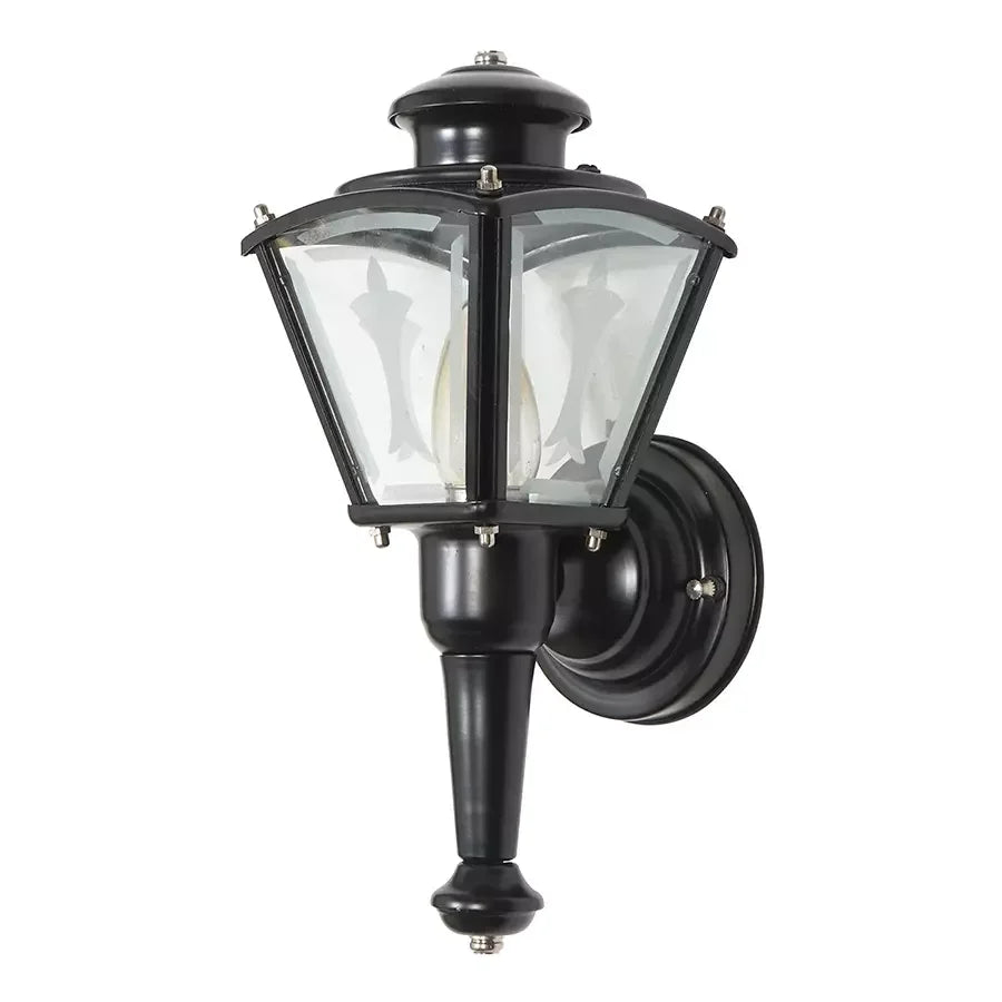 Carriage Vintage Black Steel Outdoor Wall Light