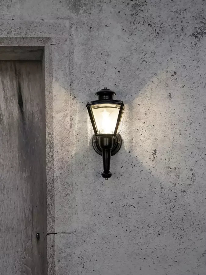 Carriage Vintage Black Steel Outdoor Wall Light