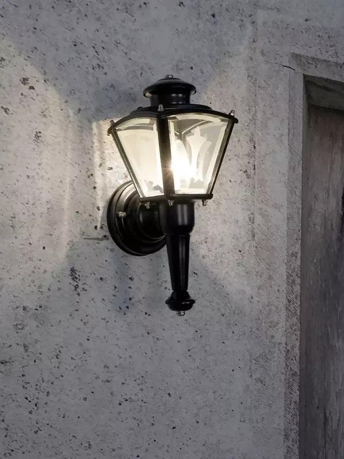 Carriage Vintage Black Steel Outdoor Wall Light