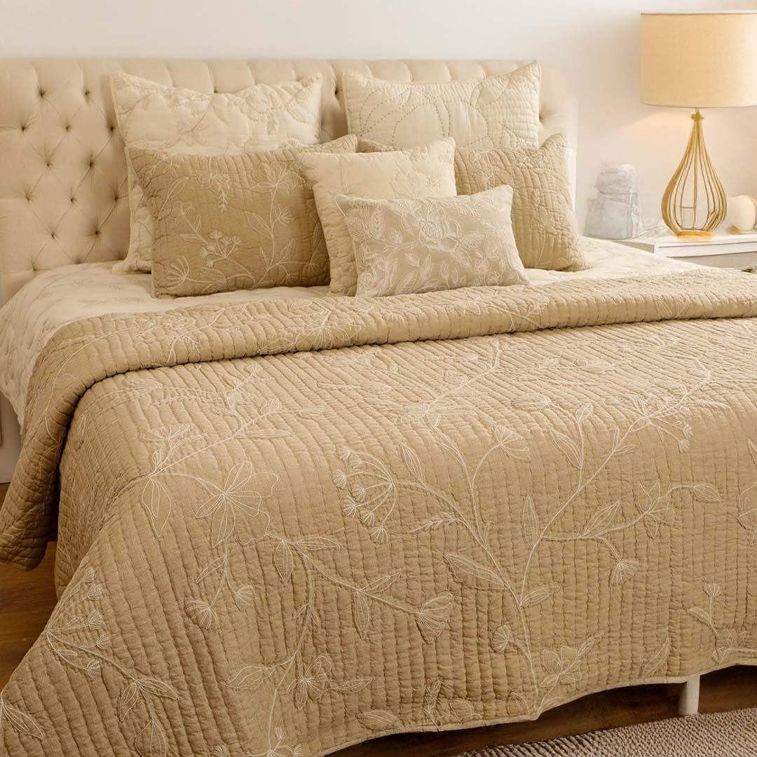 Whimsy Embroidered Bedspread With Sham Set