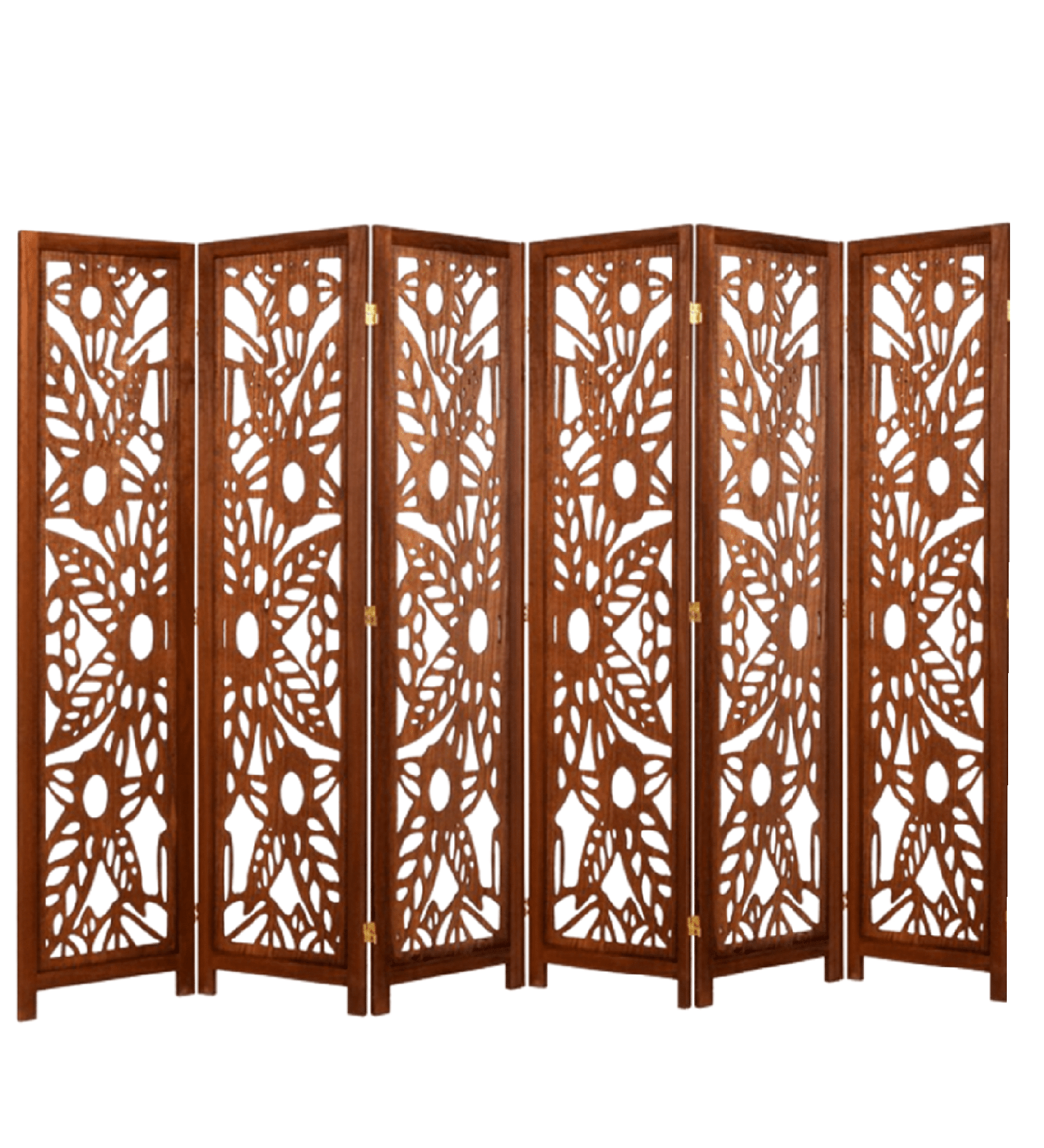 Handcrafted Folding Divider with Mango Wood & MDF Jali