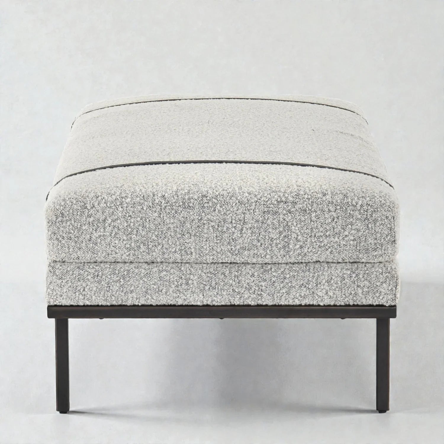 Zelmor Metal Bench With Fabric Upholstery
