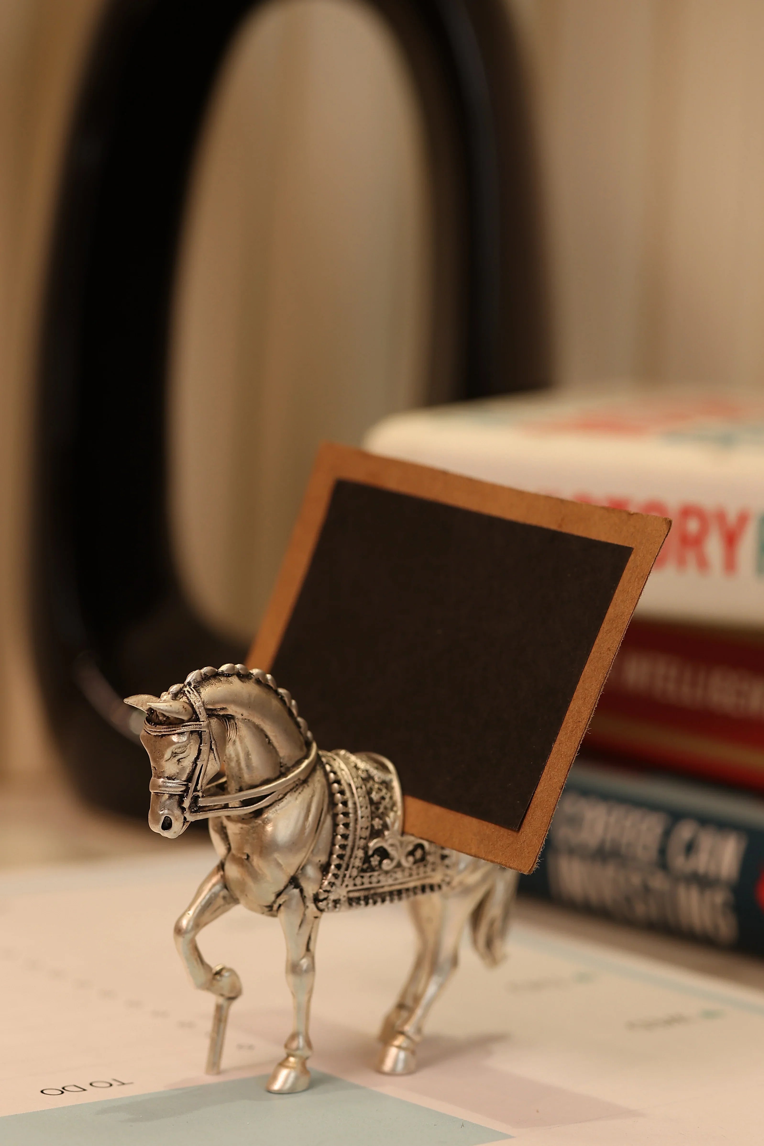 Silver Plated Brass Royal Horse Card Holder