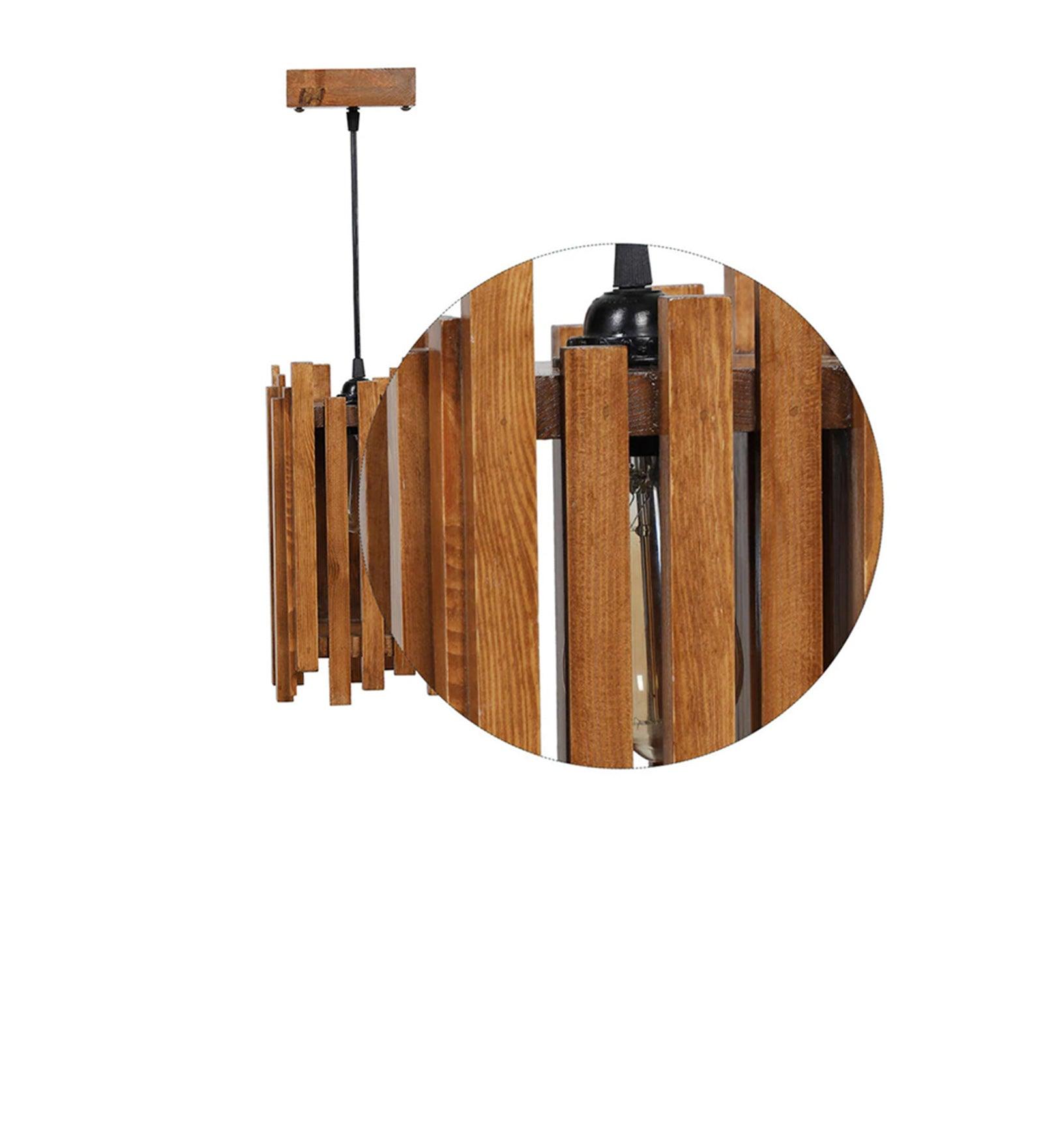 Palisade  Wooden Single Hanging Lamp