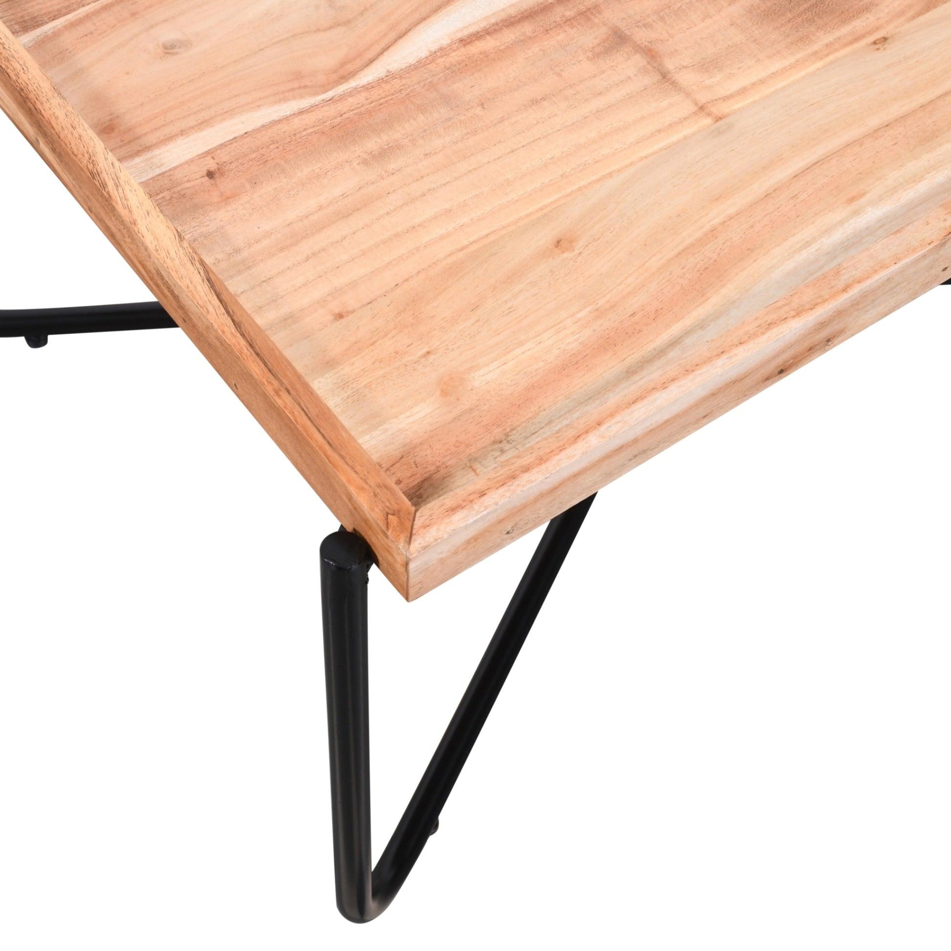 Minicoy Wooden Center Table for Living Room | Acacia Wood Coffee Table | Tea Table