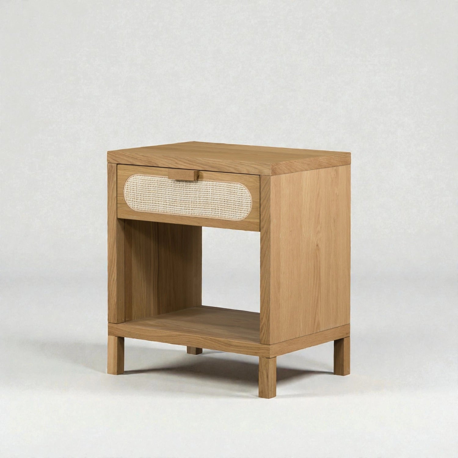 William Ash Wood 1-Drawer Bedside