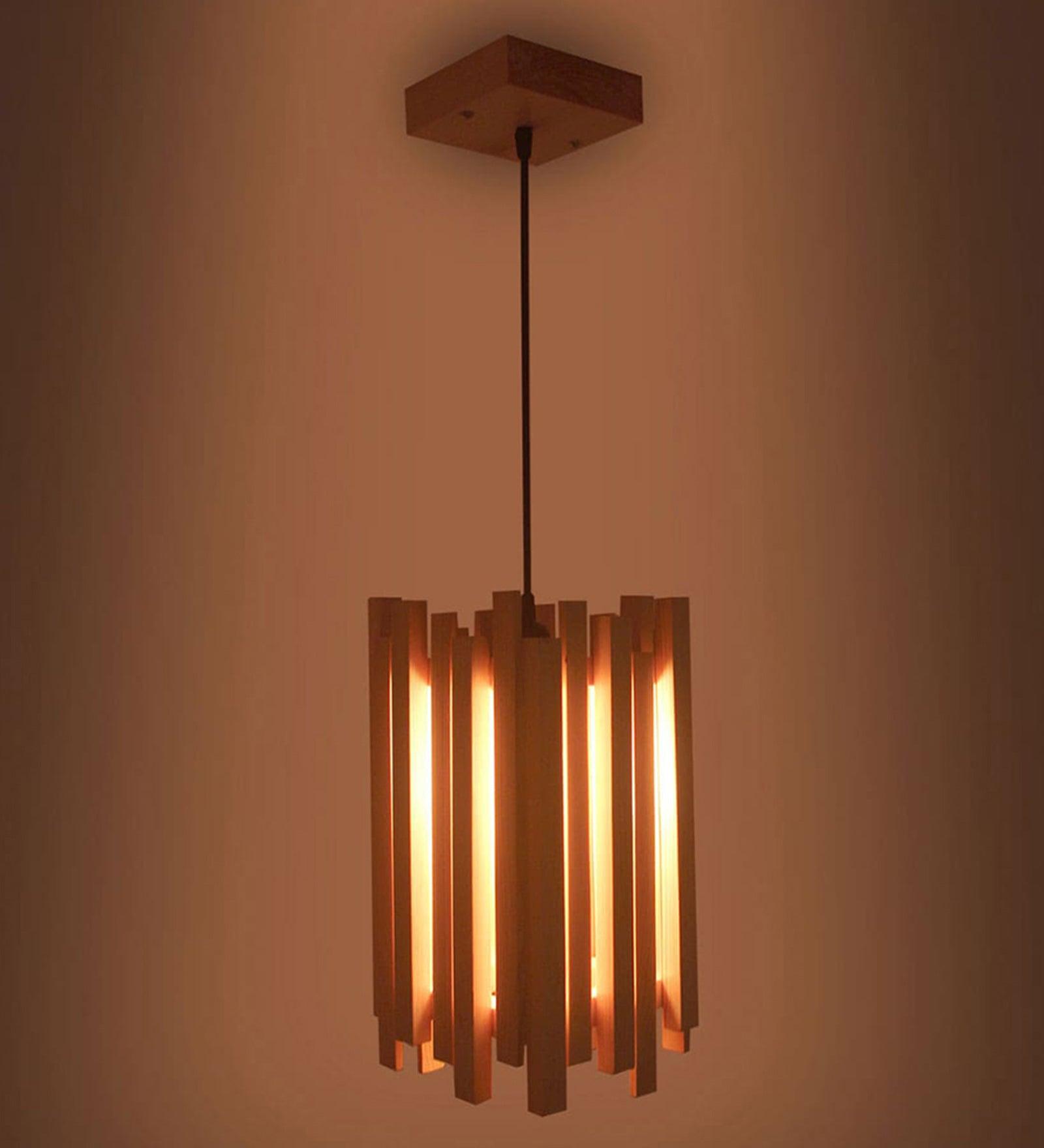 Palisade  Wooden Single Hanging Lamp