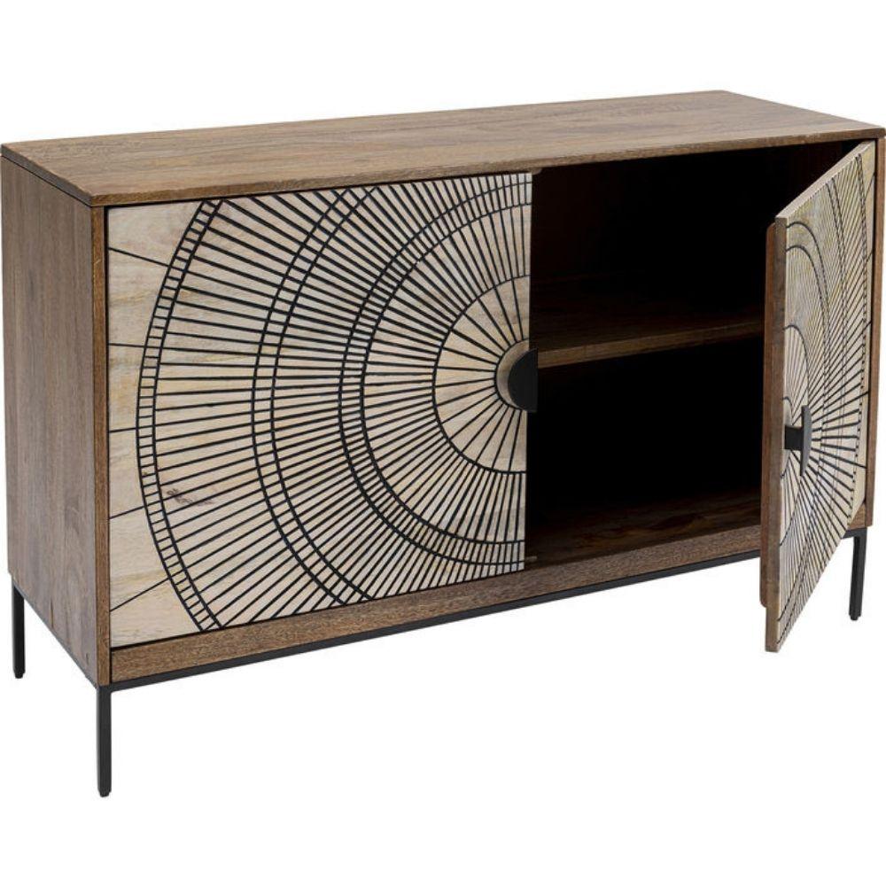 Daisy Carved Wooden Sideboard | Mango Wood