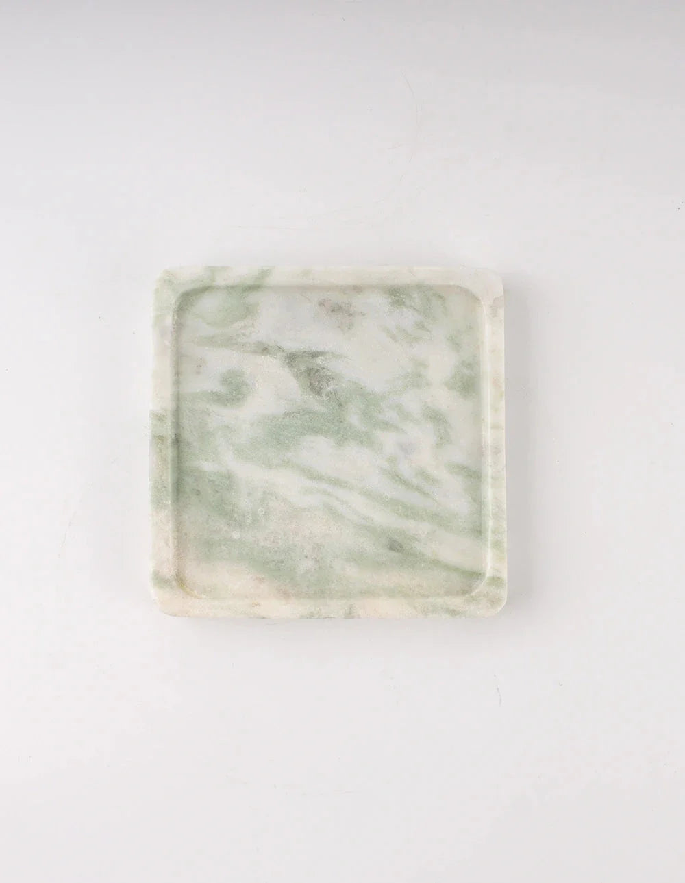 Form Marble Tray - White & Green
