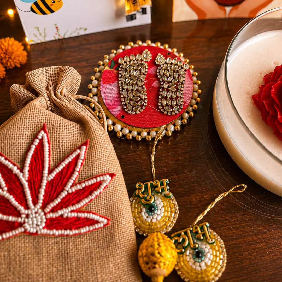 Crimson Rose Diwali Candle Gift Hamper