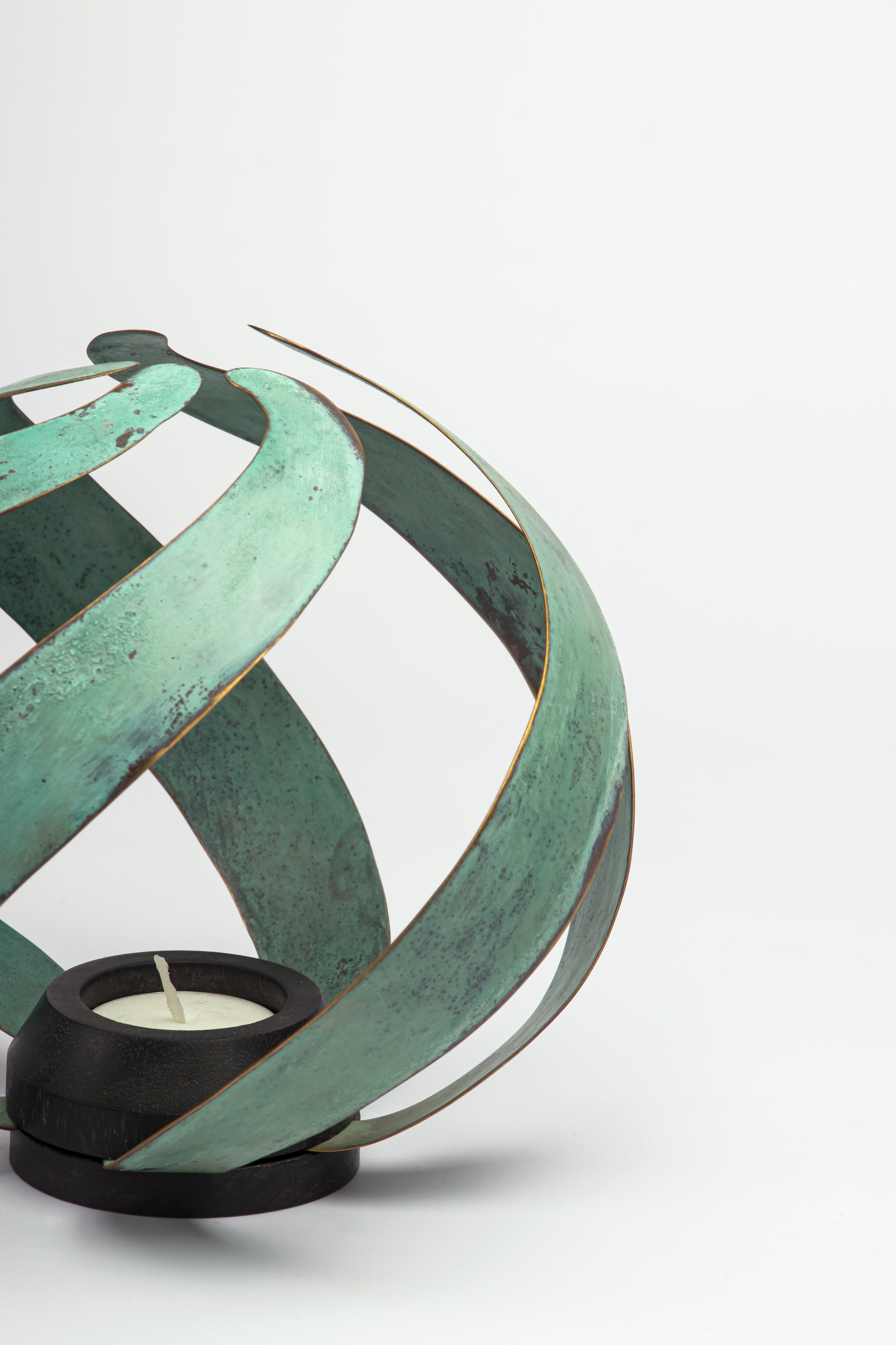 Lightball-Verdigiris | Brass And Wood