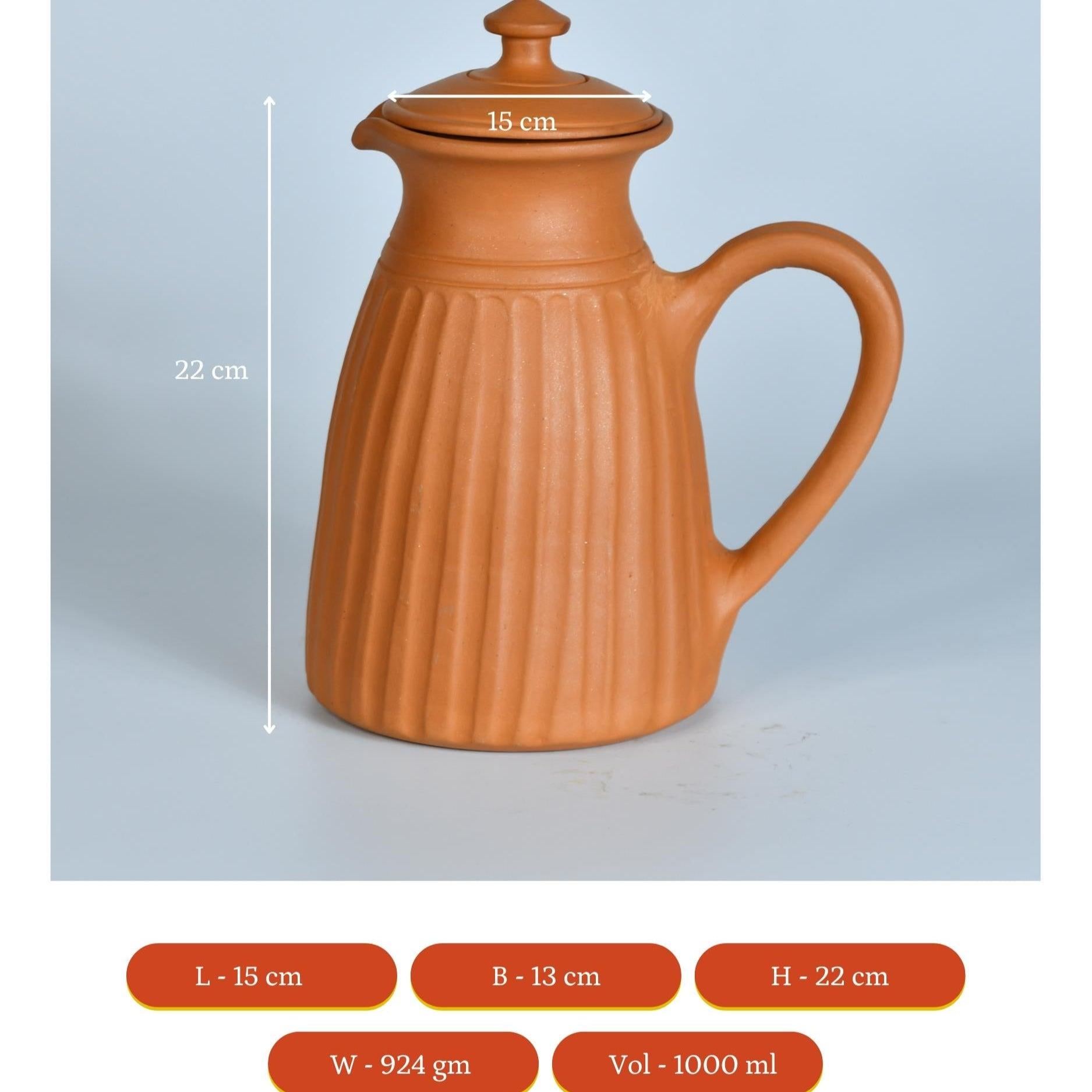 Premium Large Terracotta Flat-Base Jug