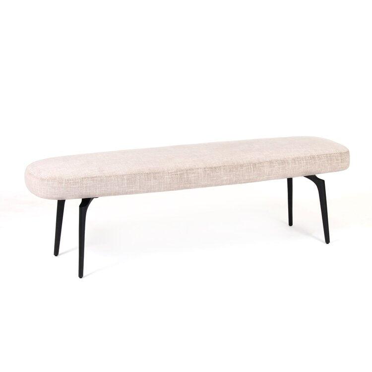 Lunar Bench | Mango Wood Cast Aluminum