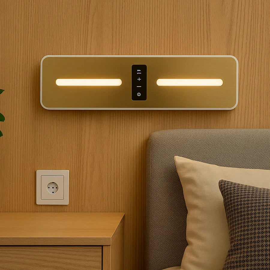 Modern Touch Control Wall Light – Dual Strip LED, 3 Color Modes, Dimmable