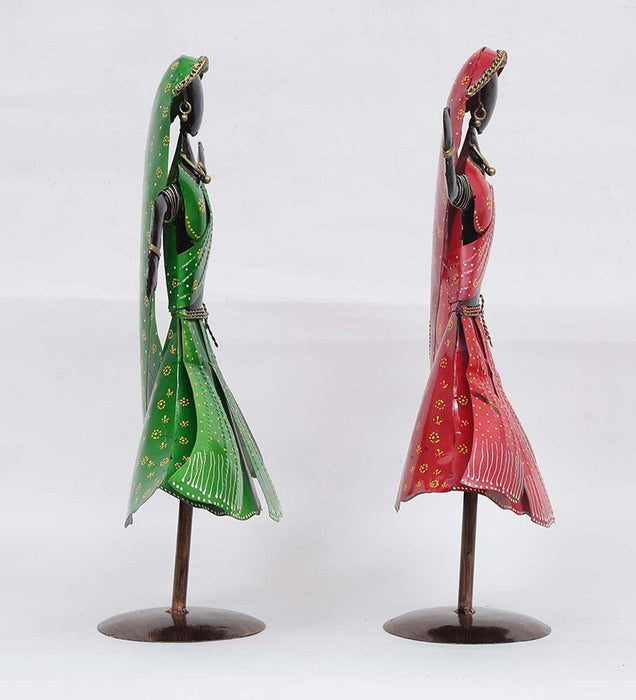 Dancing Lady Human Figurine Set of 2