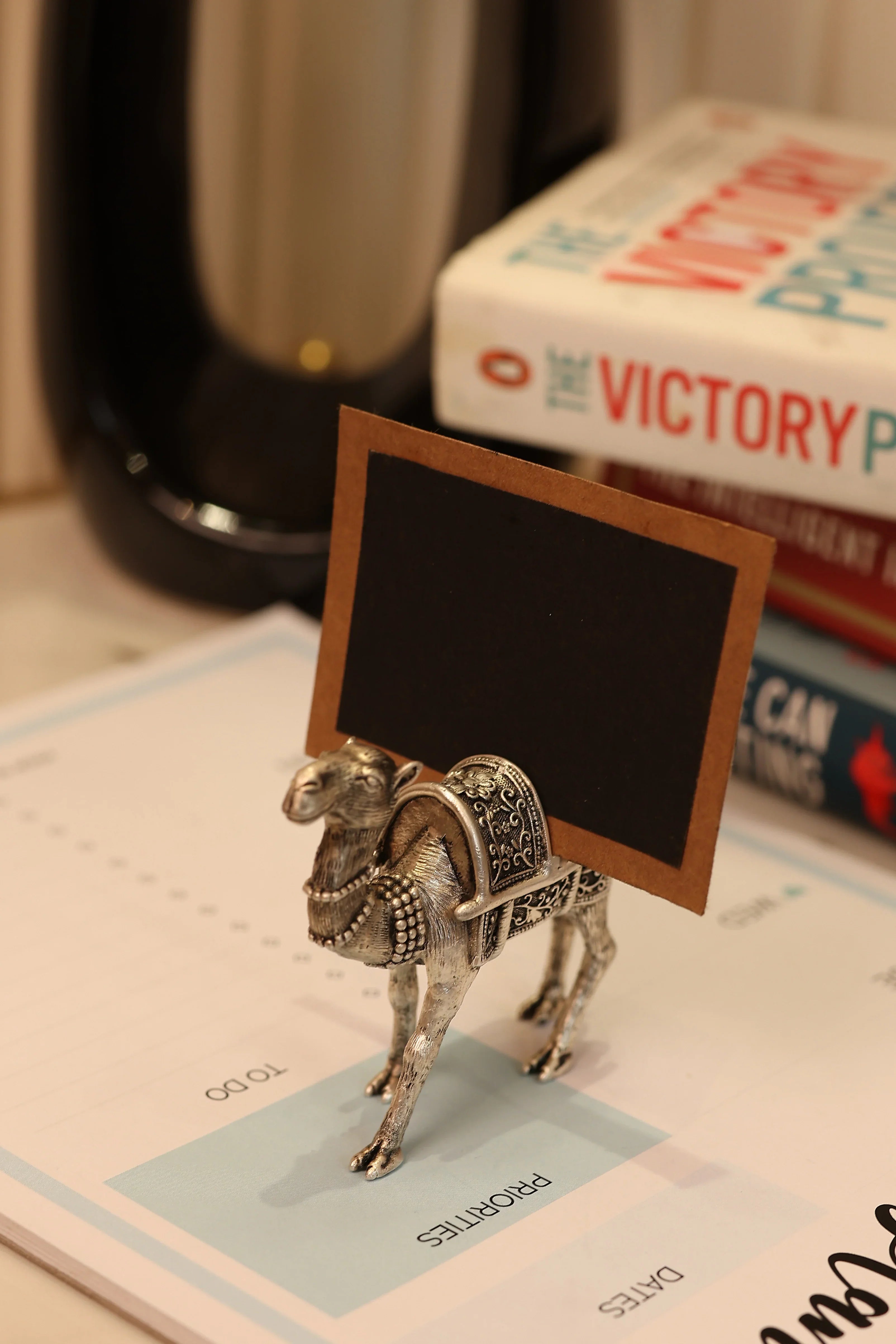 Silver Plated Brass Royal Camel Card Holder
