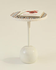 Sambhal Antique Design End Table | Designer Corner Table & Round Side Table for Living Room