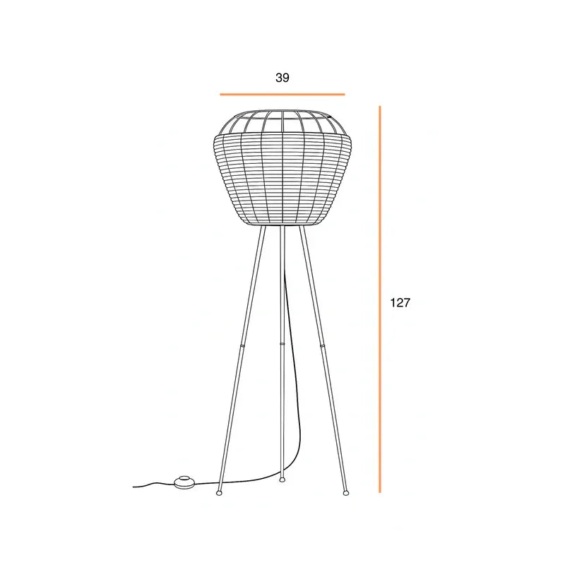 Meiji Collection Tripod Floor Lamp | Standing Lamp for Living Room & Modern Home Decor