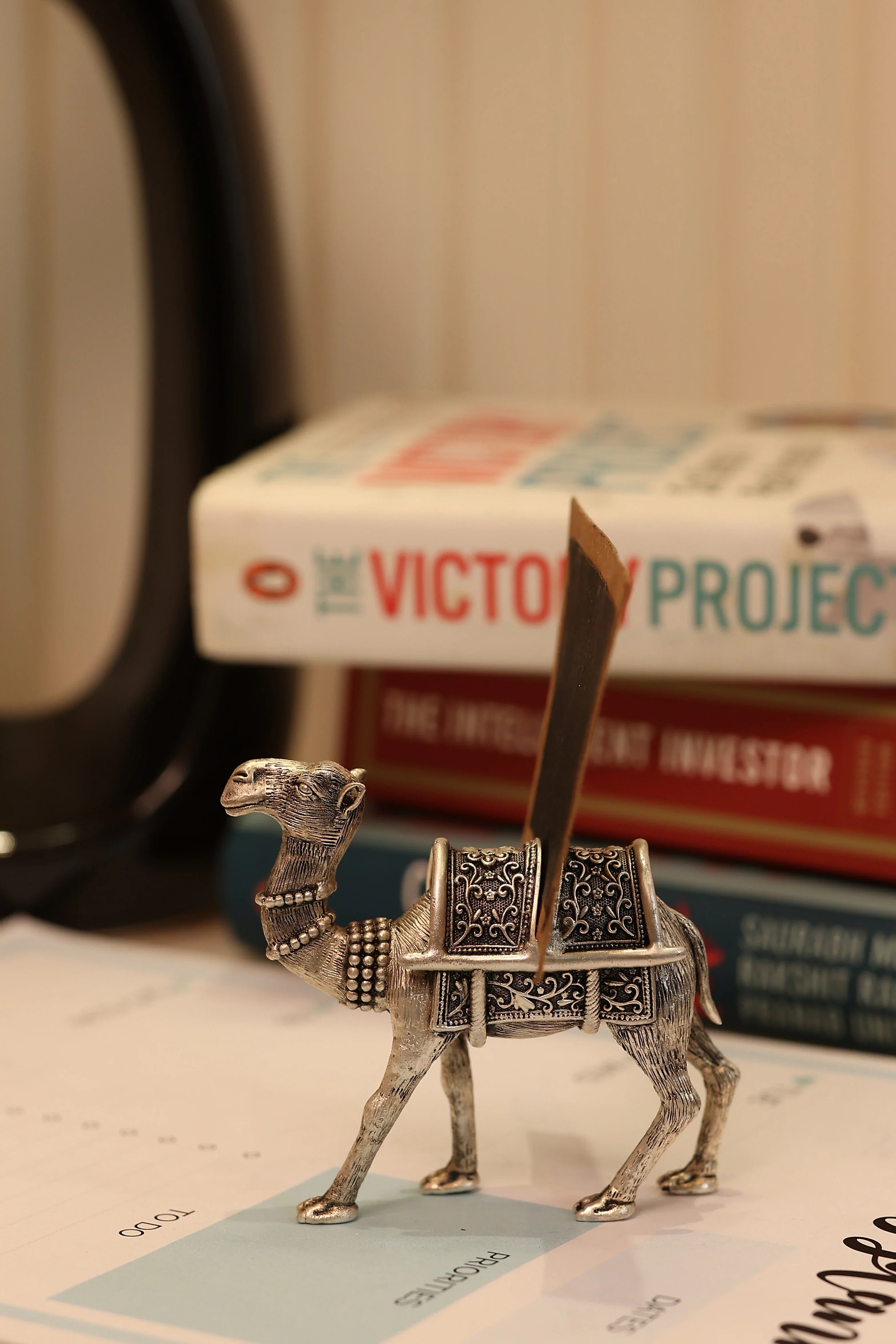 Silver Plated Brass Royal Camel Card Holder