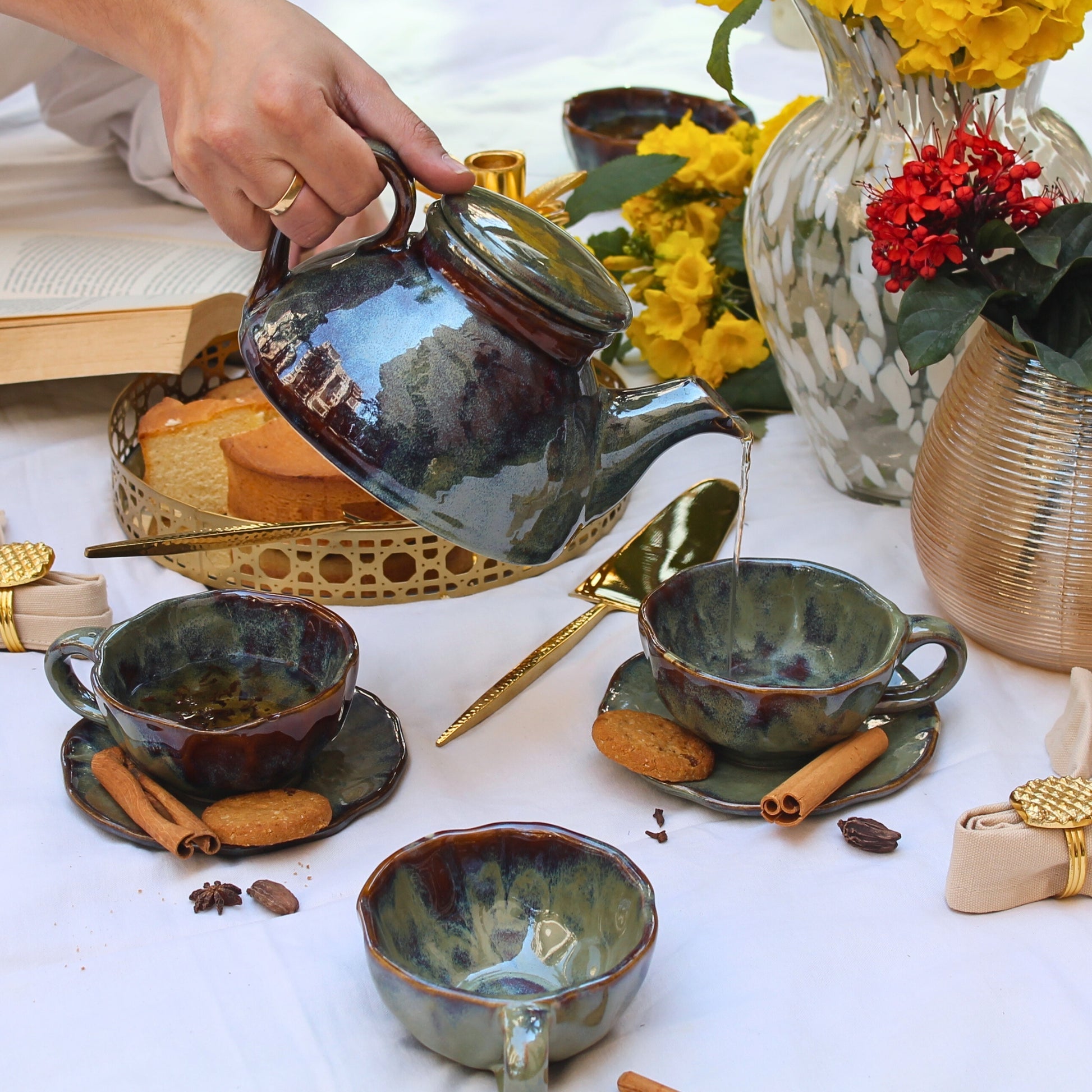 Glaze Cup and Saucer