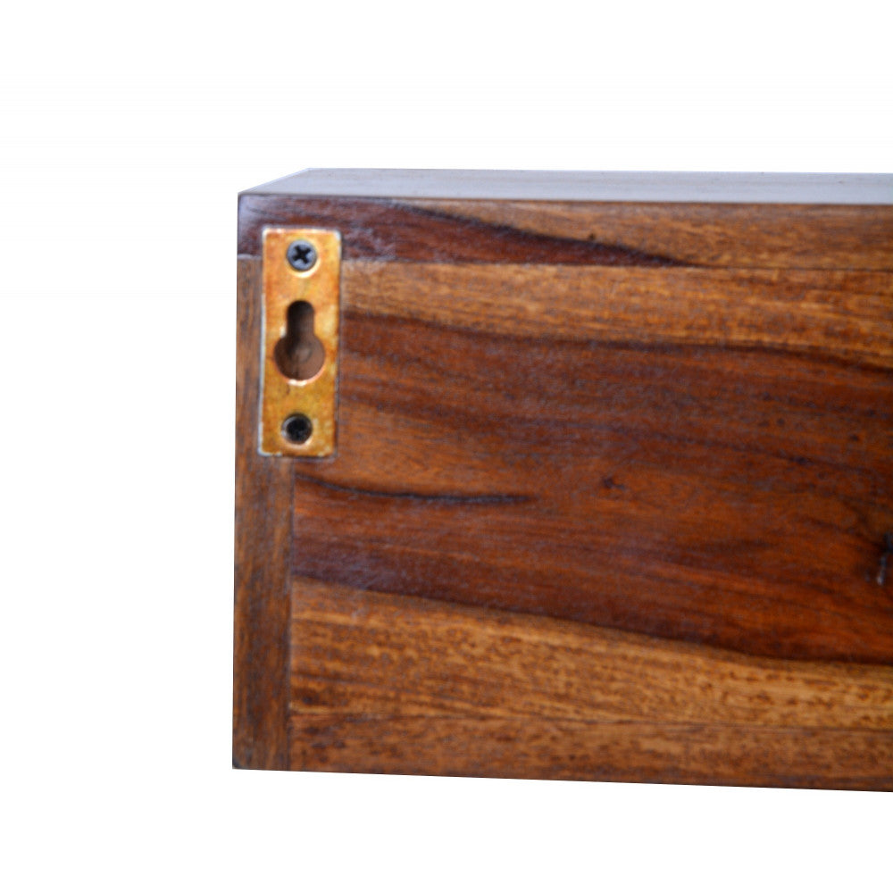 Lublin Wallshelf | Tv Unit With Two Drawer | Sheesham Wood
