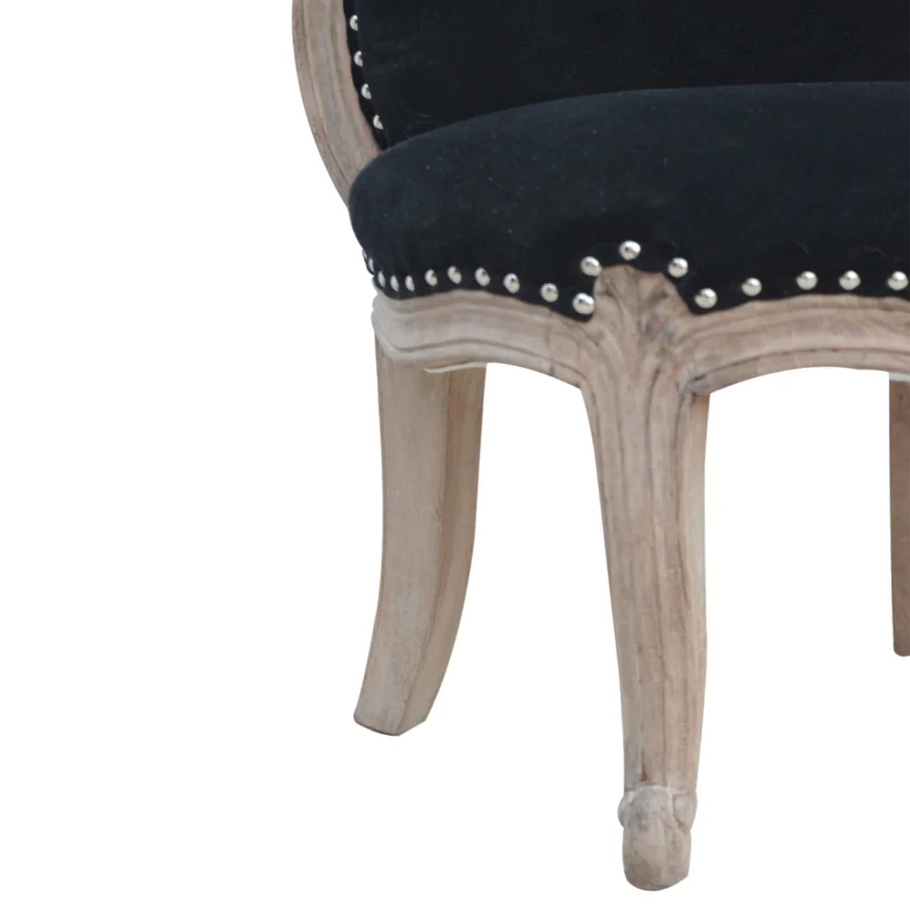Copy of Velvet Accent Chair | Mango Wood Chair with Studded Design | Accent Chair for Living Room