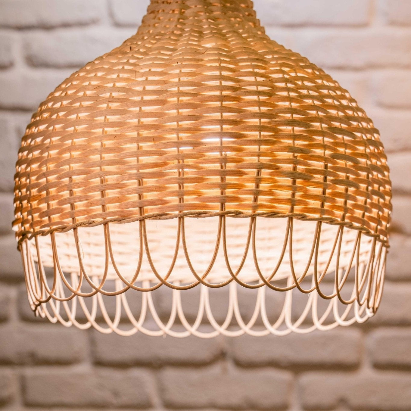 Dome Shaped Cane Lampshade