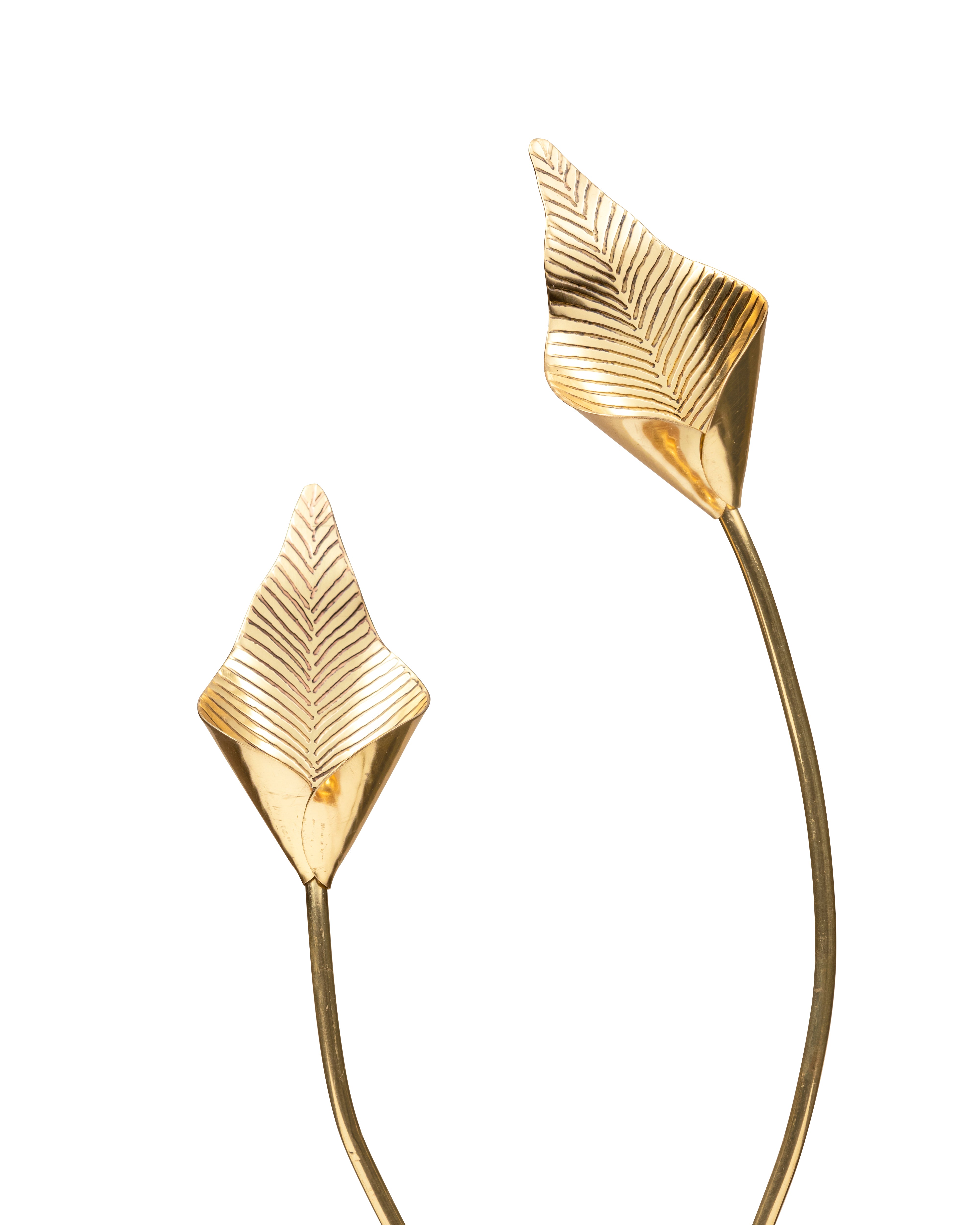 Calla Lily Bowl | Brass And Wood