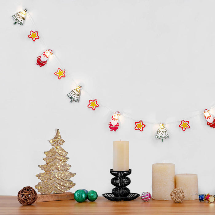 Santa - Christmas Tree Light Bunting