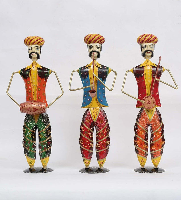 Musician Rajasthani Human Figurine Set of 3 | Office Table Decor Items