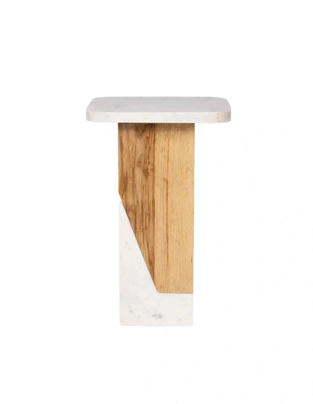 Arvod - White Marble, Ashwood | Side Table