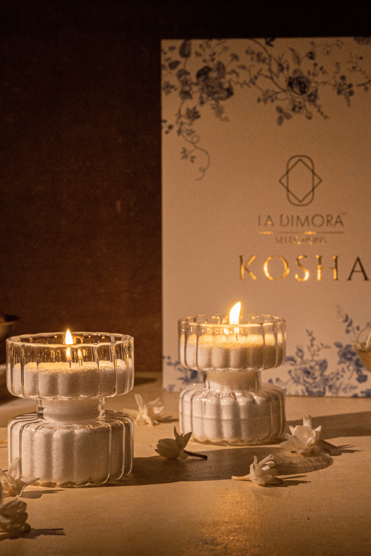 Diamante Tea Light Holder with Wicks | T Light Candle Holder - BUY 1 GET 1 FREE