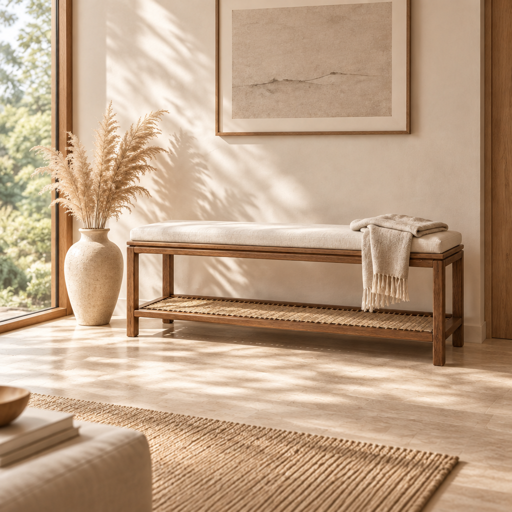 Kanso Slatted Bench