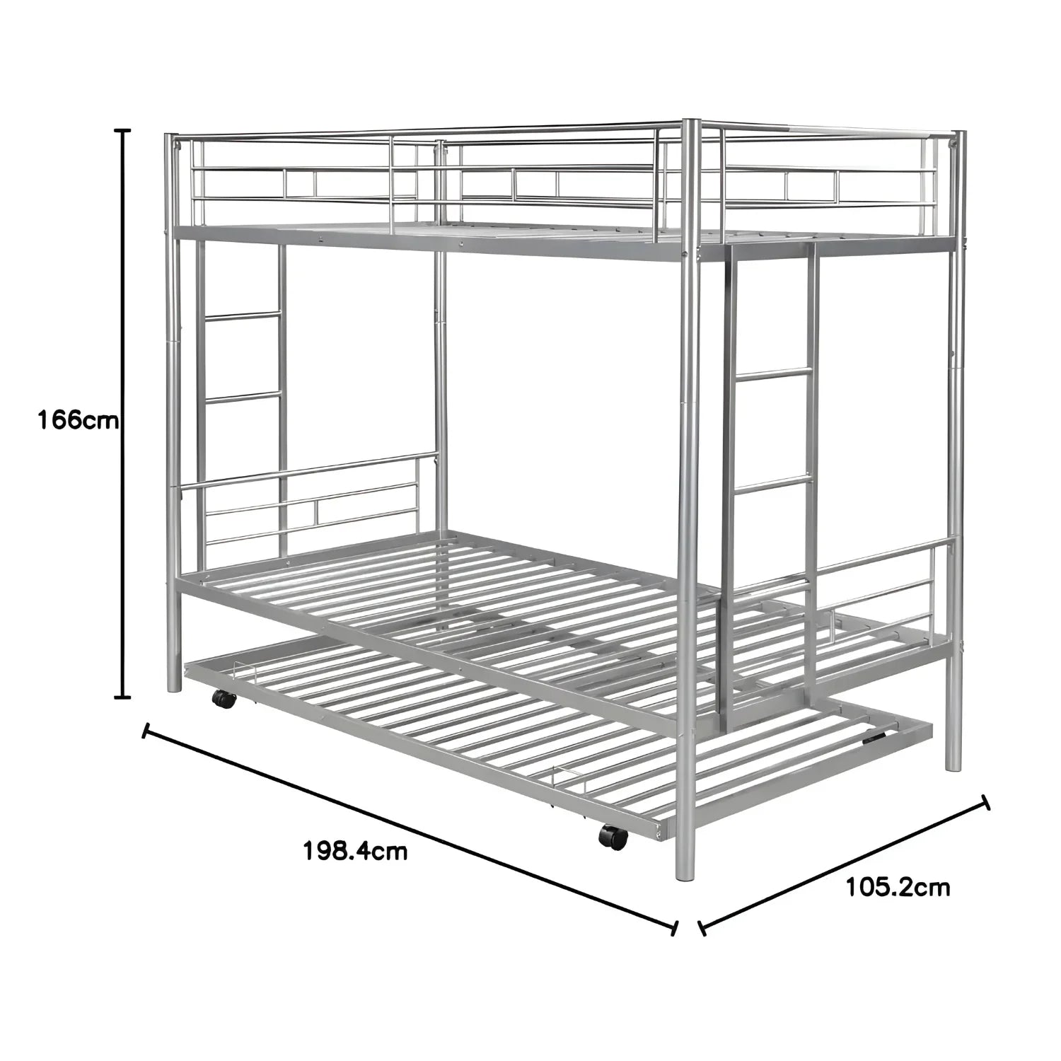 Embark on Nightly Ladder Bunk Bed for Kids with Wheels