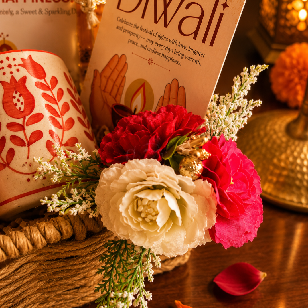 Rustic Ruby Jute Gift Basket