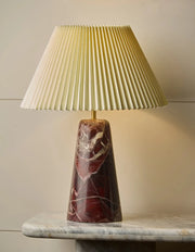 Japandi - Rosso Levanto & Fluted lampshade | Table Lamp