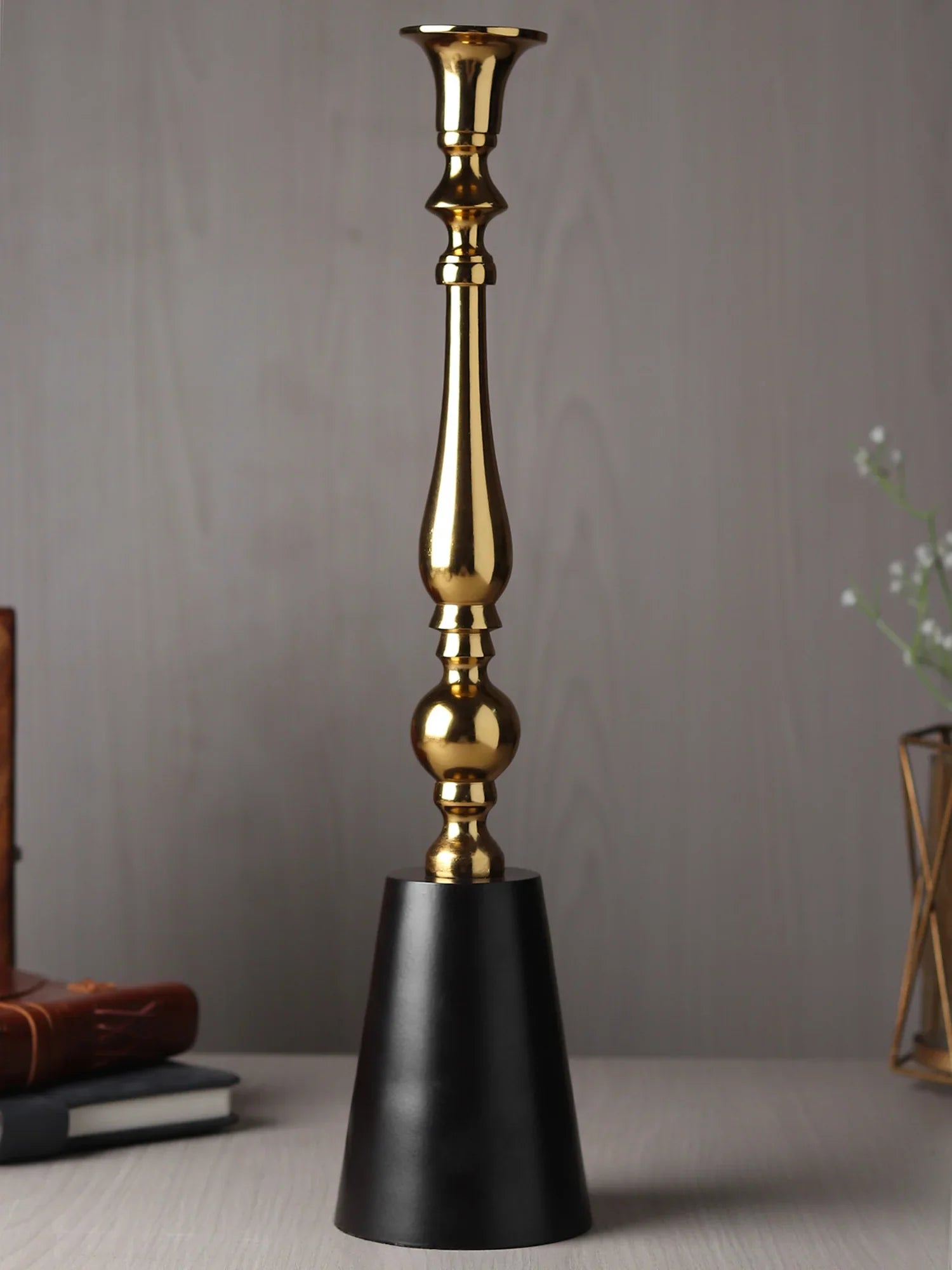 Valora Gold Candle Holder