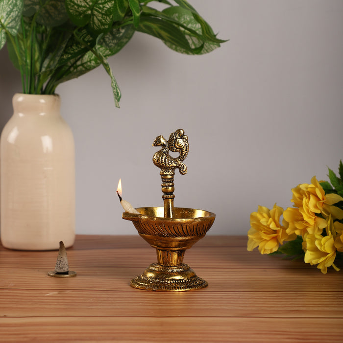 Decorative Peacock Metal Diya