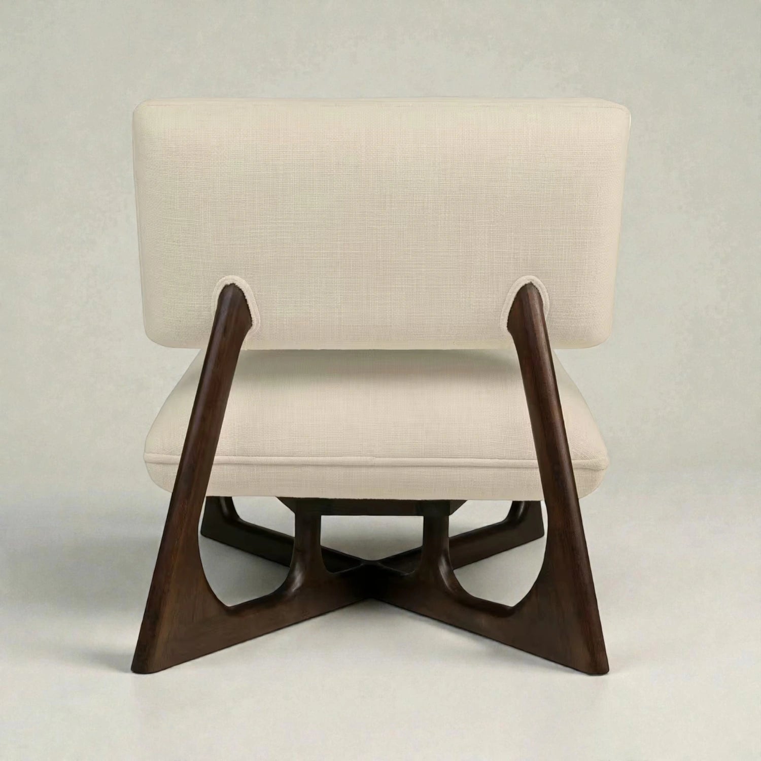 Kartha Solid Teak Wood & Fabric Upholstery Armchair