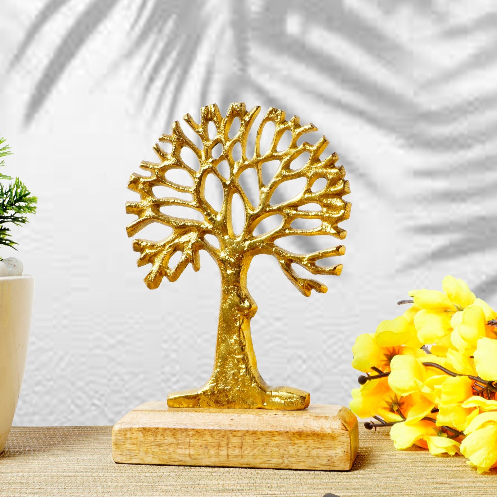Tree of Life Rakhi Box with Golden Tree Showpiece