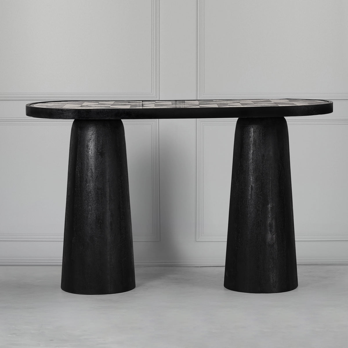 Ebony Geo Inlay Console