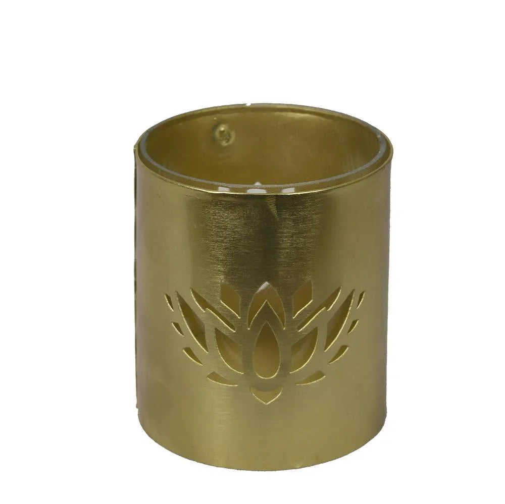 Roshni Lotus Pillar Candle Holder 4 inches
